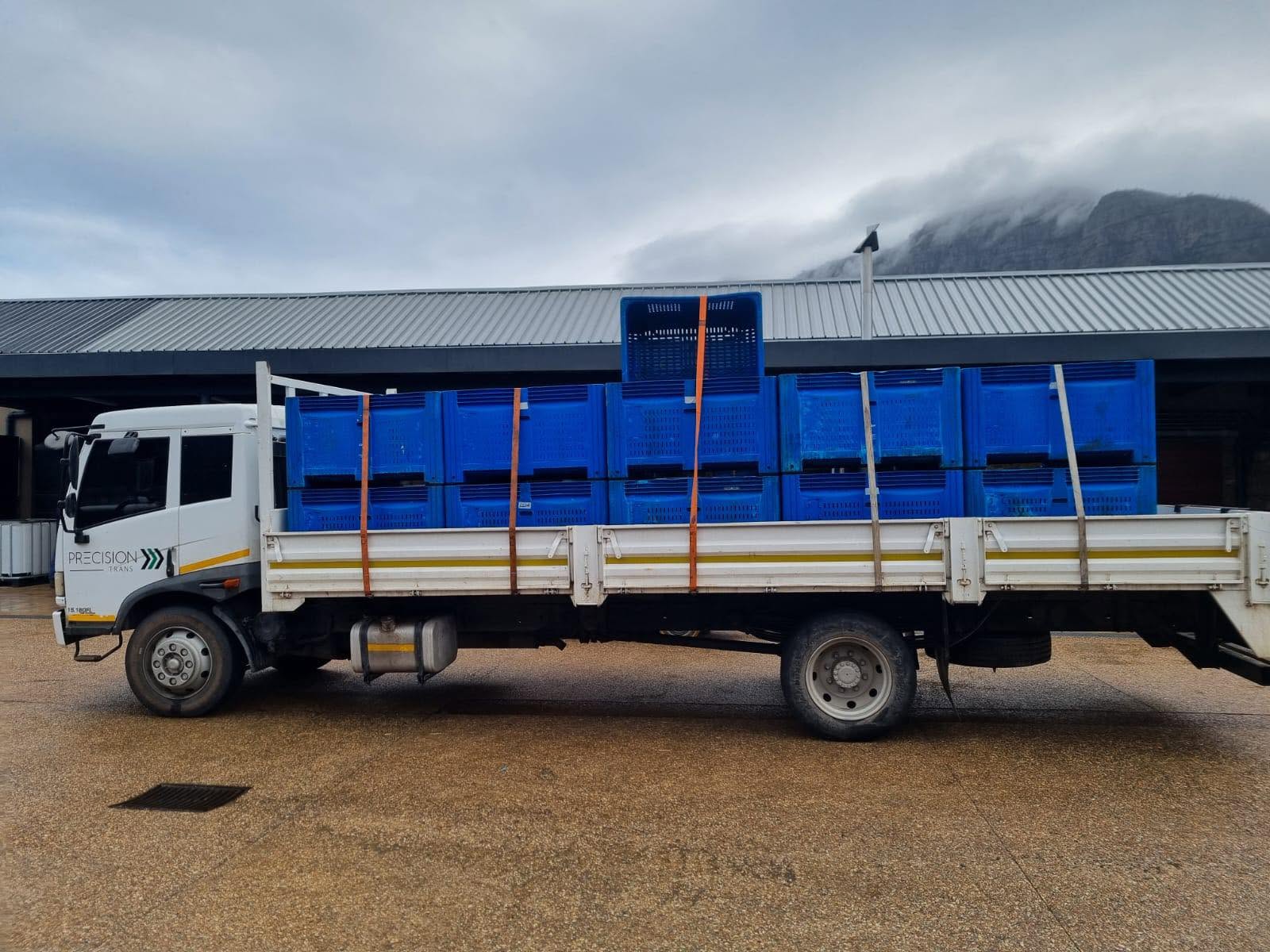 Loaded and secured — Citrus Bins